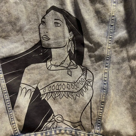 Disney parks Pocahontas Denim Jean jacket style Spirt jersey - Picture 1 of 10